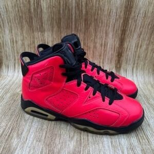 Nike Air Jordan 6 Retro Infrared 23 Toro Women's Size 7.5 Youth 6Y Shoes Sneaker